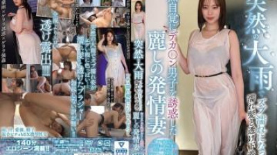HODV-21866 - 갑작스러운 폭우에 흠뻑 젖은 젖은 머리와 투명한 속옷으로 어느새 큰 소년을 유혹한 미인 음란 아내.