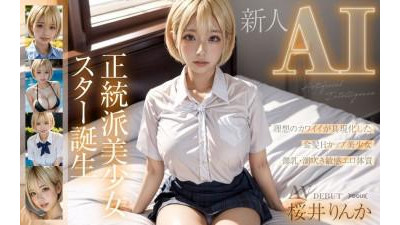 AIFOCS-002 - [신AI] 정통 미소녀 스타, 금발 Hcup 사쿠라이 린카의 탄생